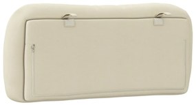 Almofadão de cabeceira 80 cm tecido creme