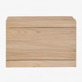 Conjunto De Móvel De Casa De Banho Suspenso 60x45 Cm Em Madeira De Teca Belivetta Madeira De Teca Clara - Sklum