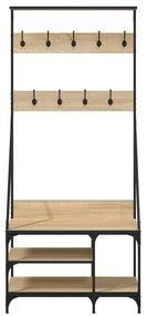 Conjunto de Entrada - Bengaleiro c/ arrumação calçado 80x40x184 cm car