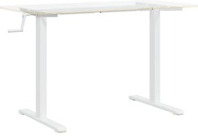 Estrutura de secretária de pé (94-135)x60x(70-114)cm aço branco