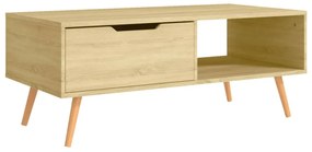 Mesa de centro 100x49,5x43 cm aglomerado cor carvalho sonoma