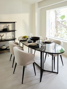 Cadeira moderna em veludo Celia