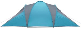 Tenda familiar em cúpula para 6 pessoas impermeável azul