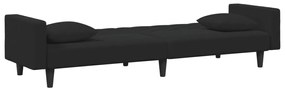 2 pcs conjunto de sofás com almofadas veludo preto