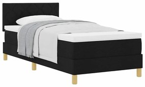 Cama Box com Colchão Preto 90x190 cm Tecido