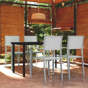 vidaXL 5 pcs conjunto de jantar para jardim branco