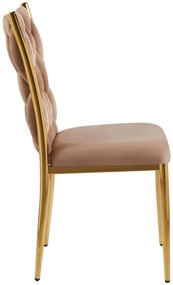 Cadeira Wiwen Golden Veludo - Champanhe