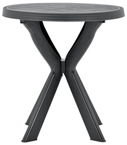 Mesa de bistrô Ø70 cm plástico antracite