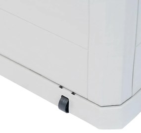Caixa de arrumação para jardim 280 L cinzento-claro
