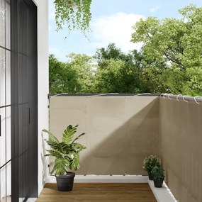 vidaXL Tela de varanda 120x1000 cm 100% poliéster oxford bege