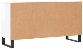Banco sapateira 102x35x55 cm derivados madeira branco brilhante