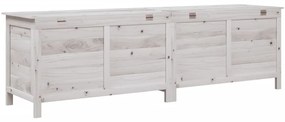 Caixa arrumação p/ jardim 198,5x50x56,5 cm abeto maciço branco