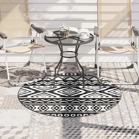 Tapete de exterior Ø120 cm ARAKIL PP preto