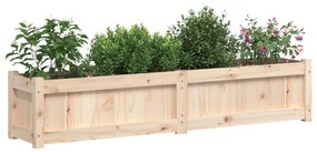 Vaso/floreira de jardim 150x31x31 cm madeira de pinho maciça