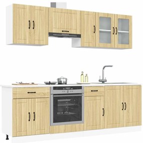 8 peças armário de cozinha conjunto Kalmar sonoma carvalho