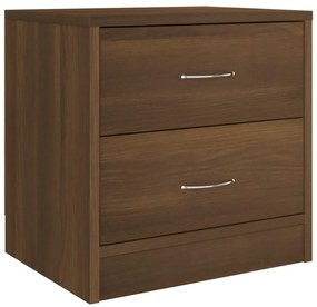 Mesa de cabeceira 2 pcs derivado de madeira carvalho castanho