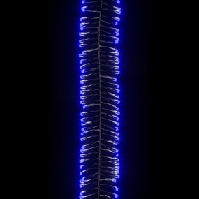 Cordão de luzes agrupadas 2000 luzes LED 17 m PVC azul