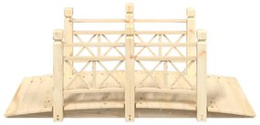 Ponte de jardim com corrimões 150x67x56 cm abeto maciço