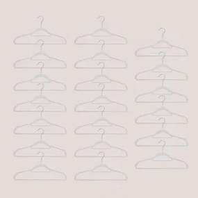 Conjunto De 20 Cabides Palou Crema Linho - Sklum