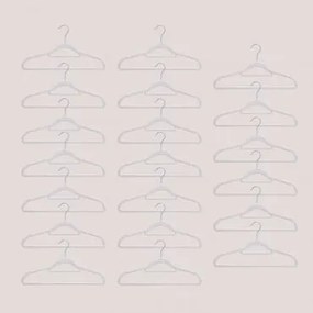 Pack De 20 Cabides Em Veludo Palou Crema Linho - Sklum