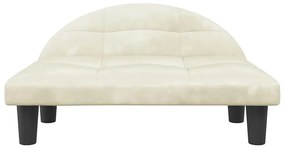Cama para cães 70x52x30 cm veludo cor creme