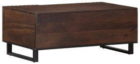 Mesa de centro 100x55x40cm madeira de mangueira maciça castanho
