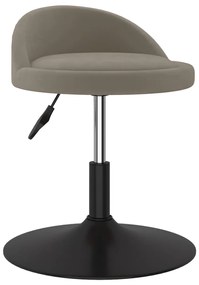 vidaXL Banco de bar veludo cinzento-claro