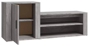 Sapateira 130x35x54 cm derivados de madeira cinzento sonoma