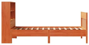 Cama sem colchão 90x190 cm madeira de pinho maciça castanho-mel