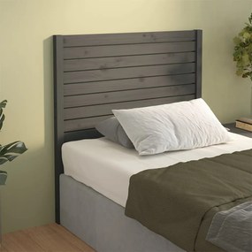 vidaXL Cabeceira de cama 106x4x100 cm pinho maciço cinzento