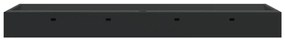 Lavatório 120x46x11 cm mineral/mármore fundido mate preto