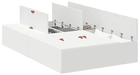 Cama de Armazenamento Branca 120x190 cm