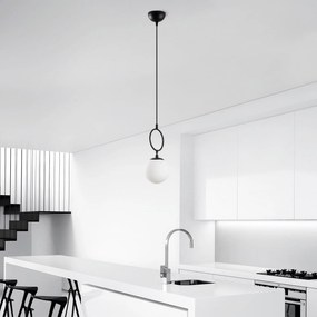 Candeeiro de Teto Ring – Preto – 15 cm x 127 cm