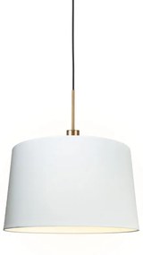 Candeeiro de suspensão moderno bronze com cúpula 45 cm branco - Combi 1