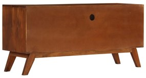 Móvel de TV c/ 3 gavetas 110x35x50 cm madeira de acácia maciça