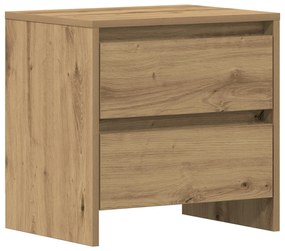 Mesa de cabeceira vidaXL Carvalhos Artesanal 45x34x44,5 cm Madeira Eng