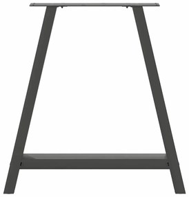 Pés para mesa de jantar em formato A, 2 peças, antracite, 80x (72-73)