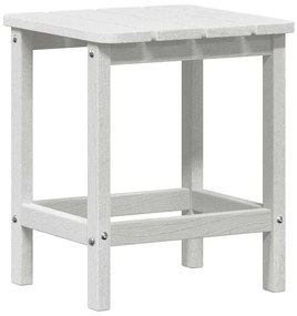 Conjunto de Lounge de Jardim com 3 Peças Branco HDPE