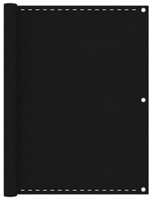 Tela de varanda 120x500 cm PEAD preto