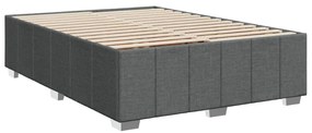Cama com molas/colchão 140x200 cm tecido cinzento-escuro