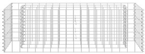 Canteiro elevado/cesto gabião 90x30x30 cm aço galvanizado