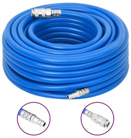 154345 vidaXL Mangueira de ar 0,6" 50 m PVC azul