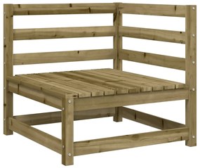 11 pcs conjunto sofás de jardim madeira de pinho impregnada