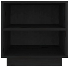 Mesas de cabeceira 2 pcs 40x34x40 cm pinho maciço preto