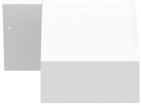 Candeeiros parede LED exterior c/ sensor 2 pcs alumínio branco