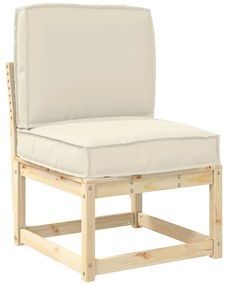 vidaXL Conjunto de Almofadas para Palete 2 pcs Creme 50 x 50 x 12 cm