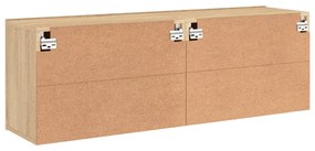 Móveis de parede para TV 2 pcs 60x30x41 cm carvalho sonoma