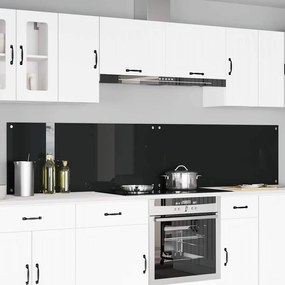 vidaXL Proteção de Cozinha 2 pcs Preto 120 x 50 cm vidro temperado