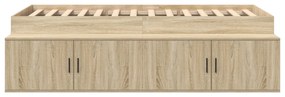 Cama com Armazenamento Carvalho Sonoma 90x190 cm