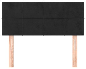 Cabeceira de cama veludo 100x5x78/88 cm preto